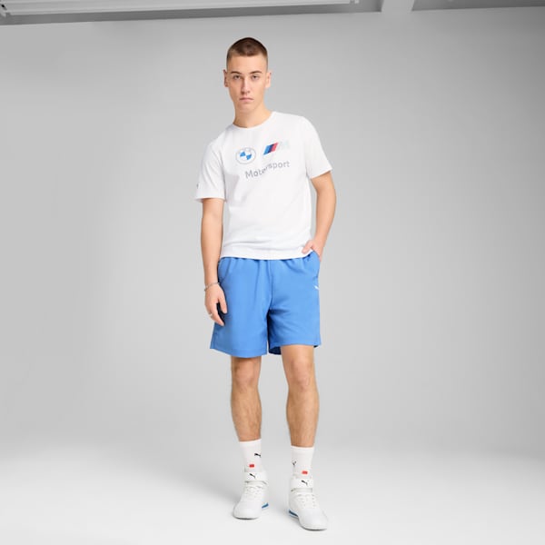 BMW M Motorsport Men's 7" Woven Shorts, Blue Wash, extralarge-IND